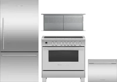 4 Piece Package Includes Refrigerator, Range, Hood And Dishwasher